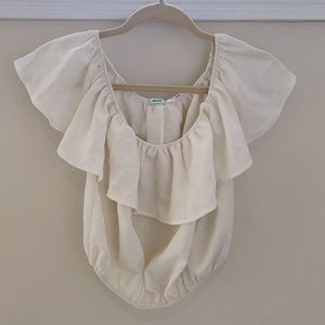 Off shoulder cropped blouse